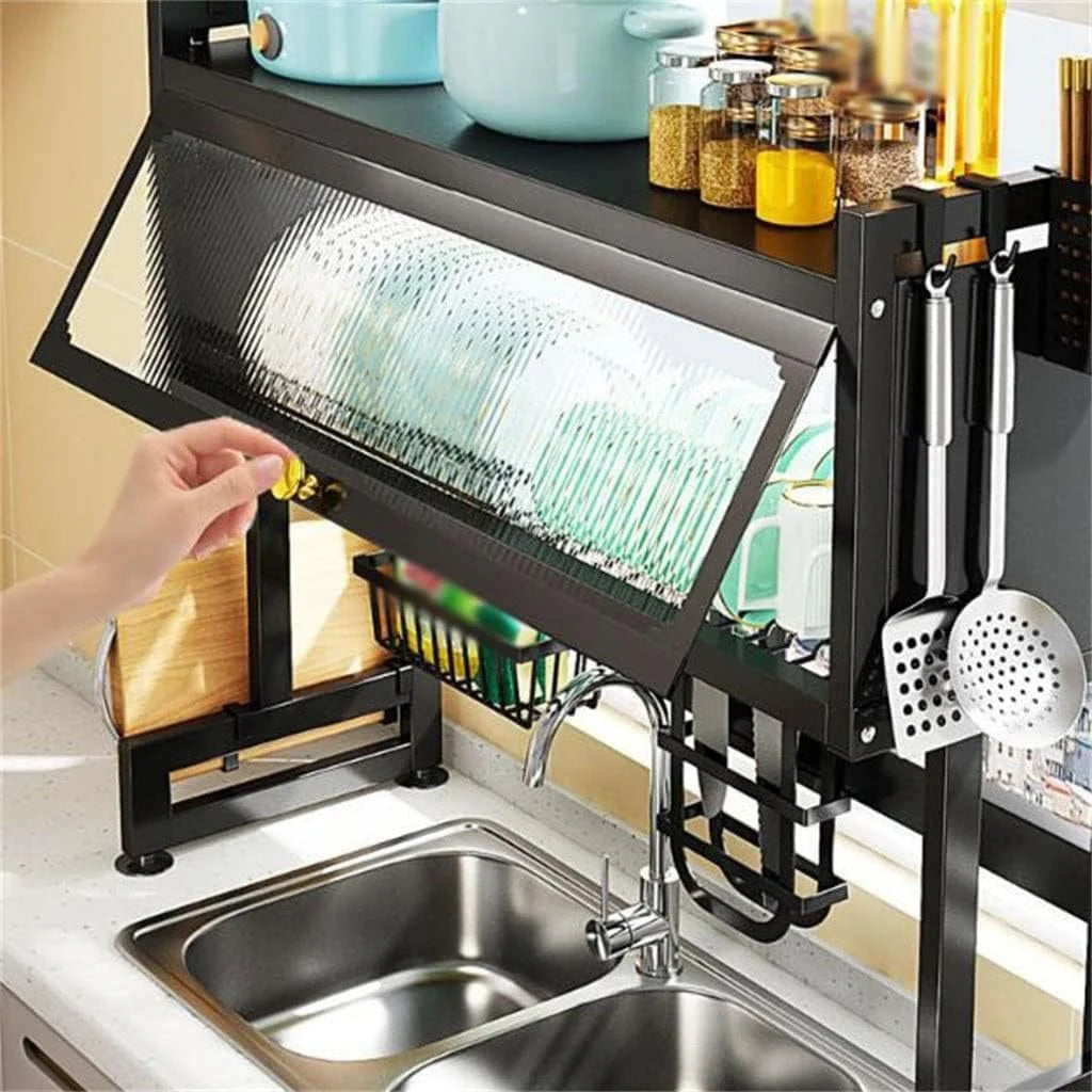 Kitchen Sink Shelf with Cabinet Door | رف حوض المطبخ مع باب خزانة