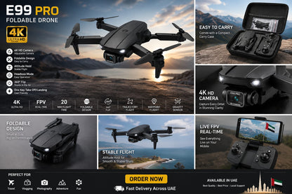 4K HD Dual Camera Drone | طائرة درون بكاميرا مزدوجة 4K HD