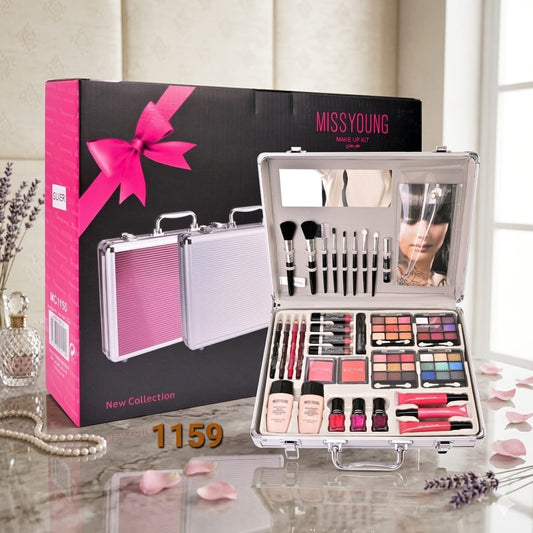 Sleek Travel-Ready Makeup Vanity Aluminum Case (Model 1159)