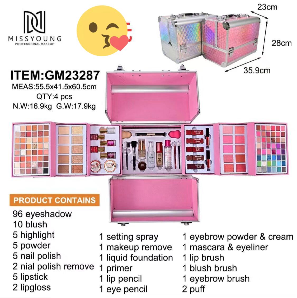 Ultimate Face Contour, Lips & Eyes Vanity Box Suite - GM24151