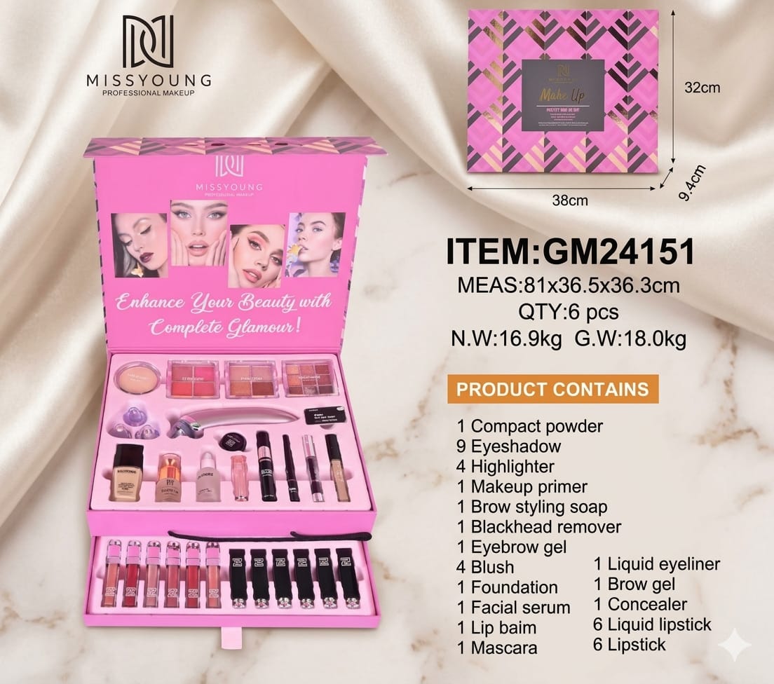 Ultimate Holographic Multi-Tier Mega Makeup Case Box (Model GM23287)